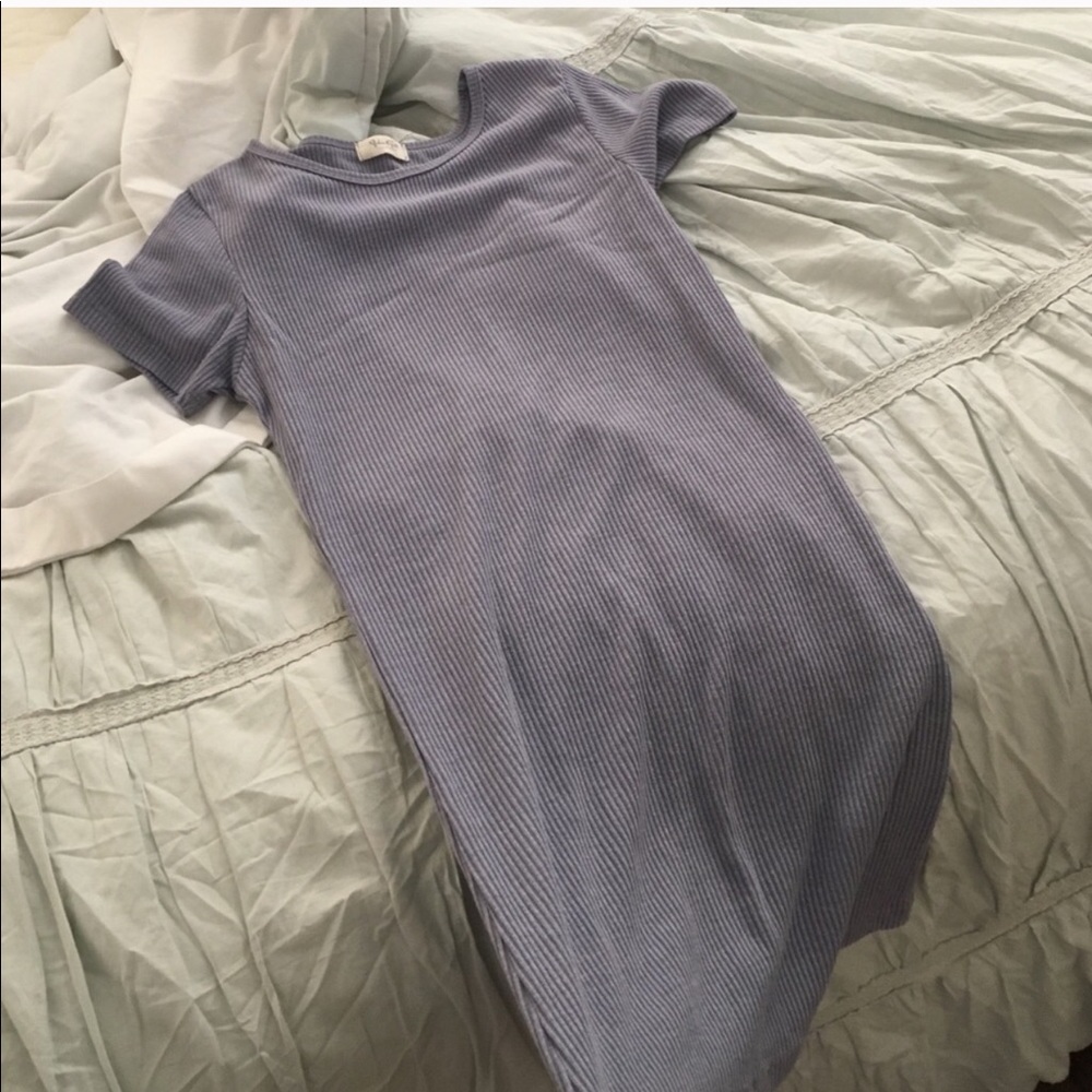 Light purple blue t-shirt bodycon dress